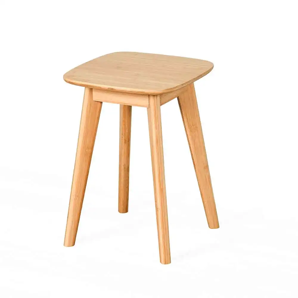 Indoor Furniture Round Stool Decorative Natural Wooden Backless Chairs Seat Bar High-leg Stool Hotel Restaurant Kitchen Stools