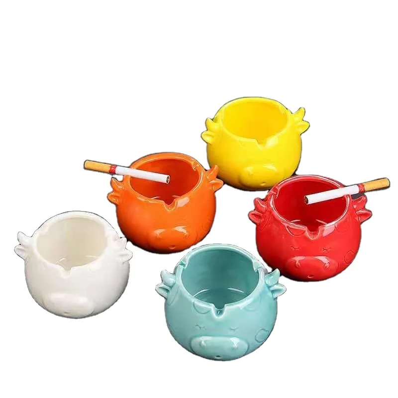 Custom Logo Printed Porcelain Ashtray Hotel porcelain ceramic Ashtray