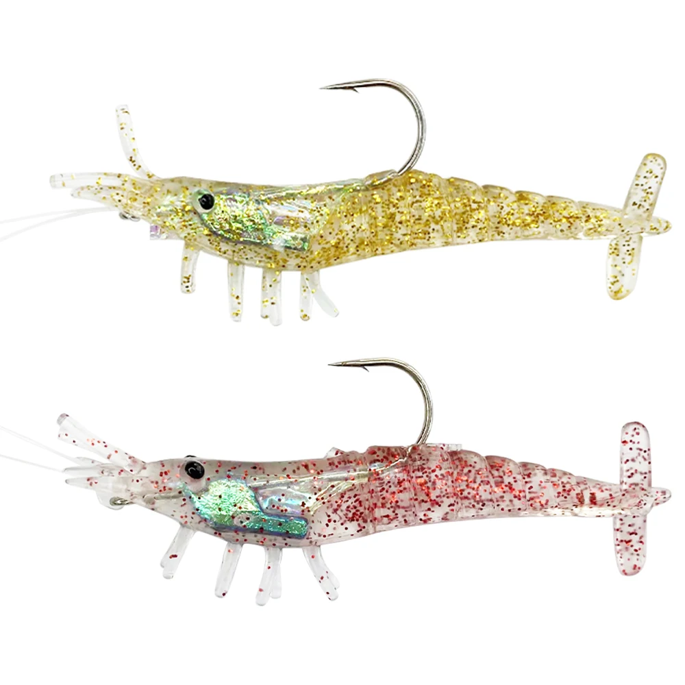 Newbility Wholesale 8.5cm 10g High Quality PVC Artificial Soft Baits Plastic Shrimp Fishing Lure