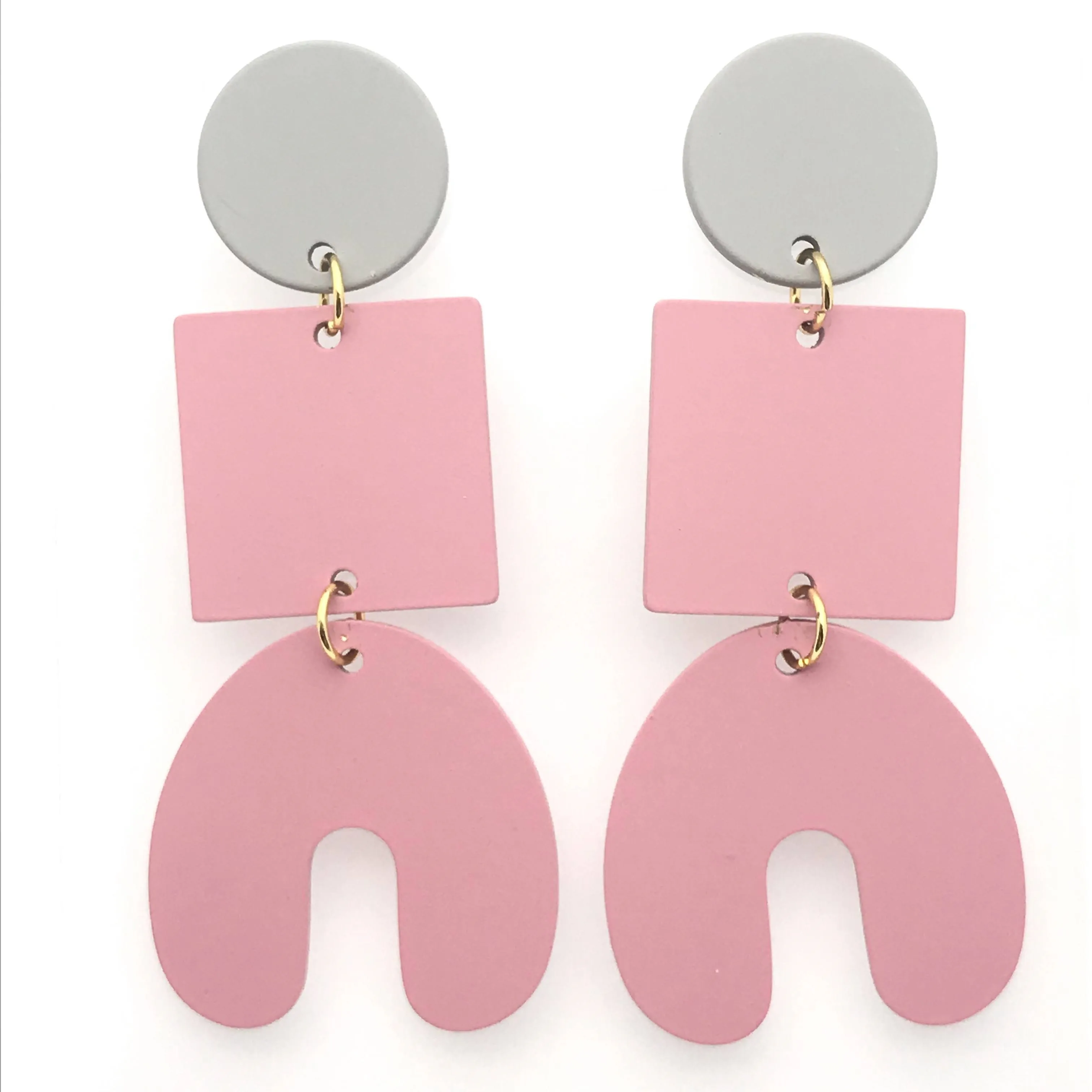 Eico fashion geometric acrylic amber stud earrings circle resin marble pattern earrings in tortoise shell for women jewelry