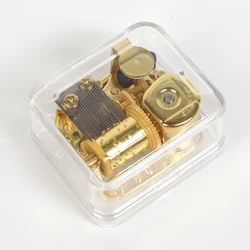 Rectangle Lucency Acrylic SANKYO Movement  Music Box