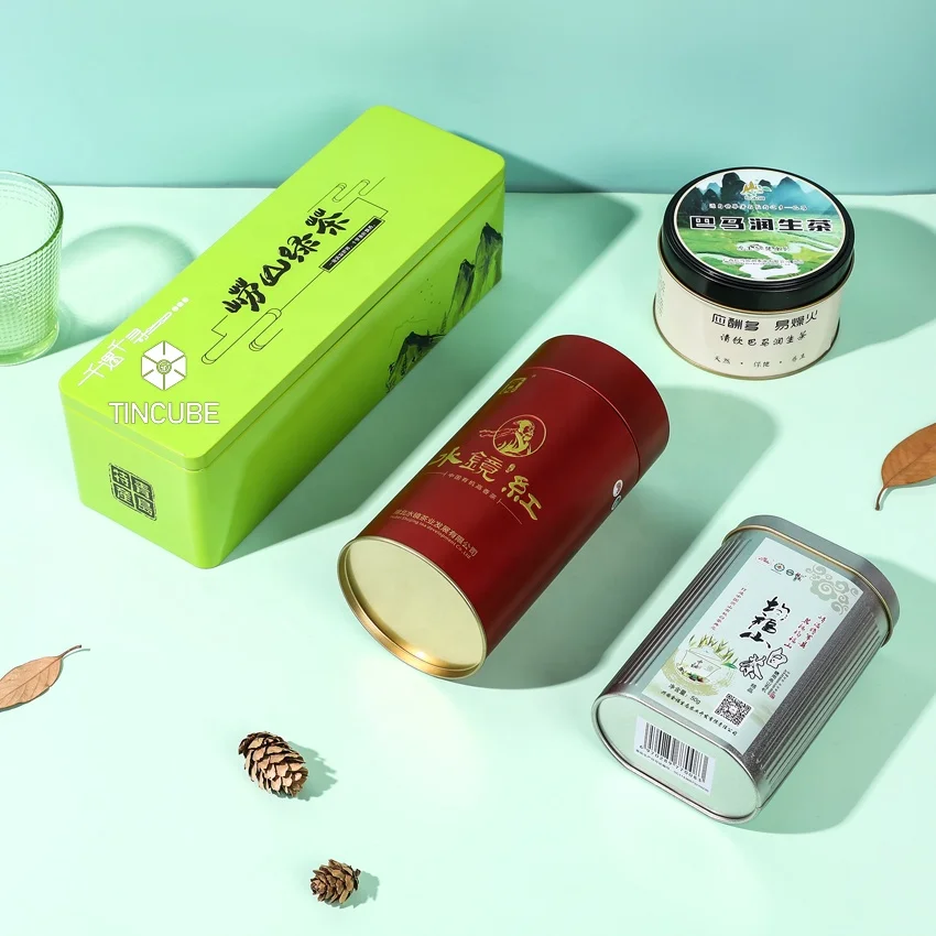 Wholesale Metal Tea Tin Box Gift Airtight Tin for  Coffee and Tea Tin cans