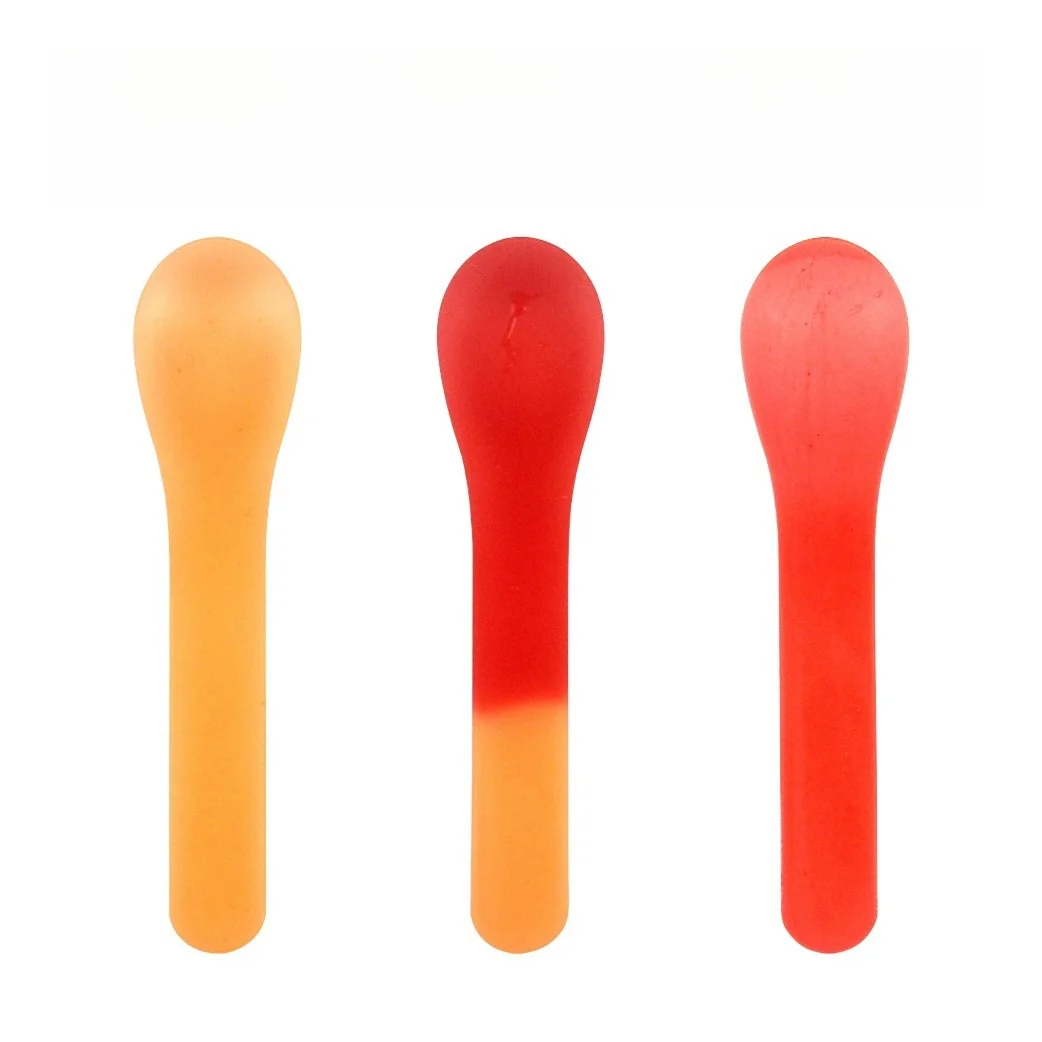 Food grade color changed temperature sensing thermochromic spoon for ice cream cone yogurt cereal