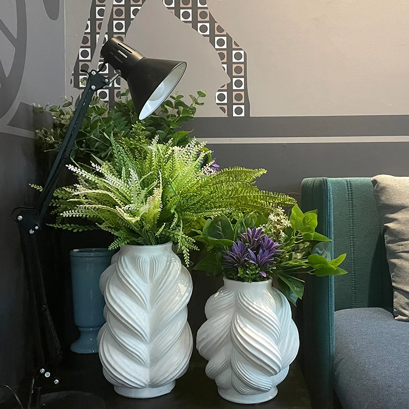 new design art white home decor modern ceramic nordic style vase flower vase