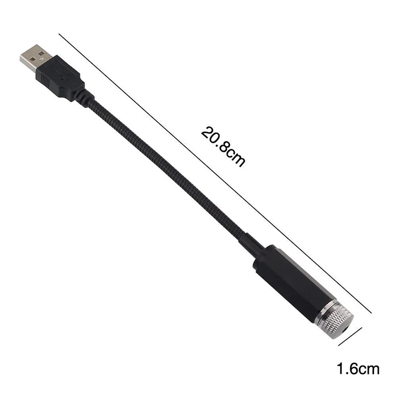USB Adjustable Car Interior Ceiling Decor Roof Star Projection Night Light for Car Portable Car Mini Decorative Lamp