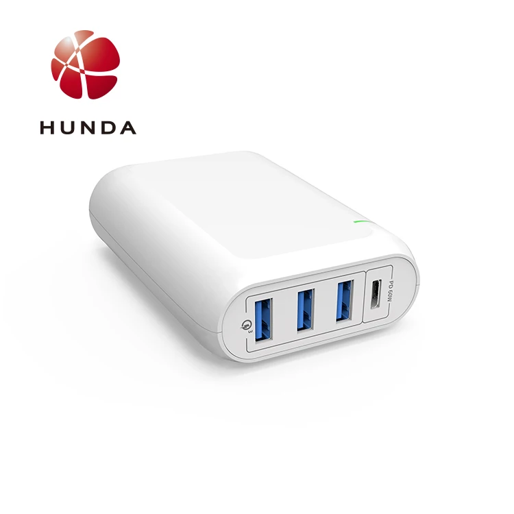  Горячая продажа 66 W зарядное устройство 4 USB порта PD настенное для мобильных