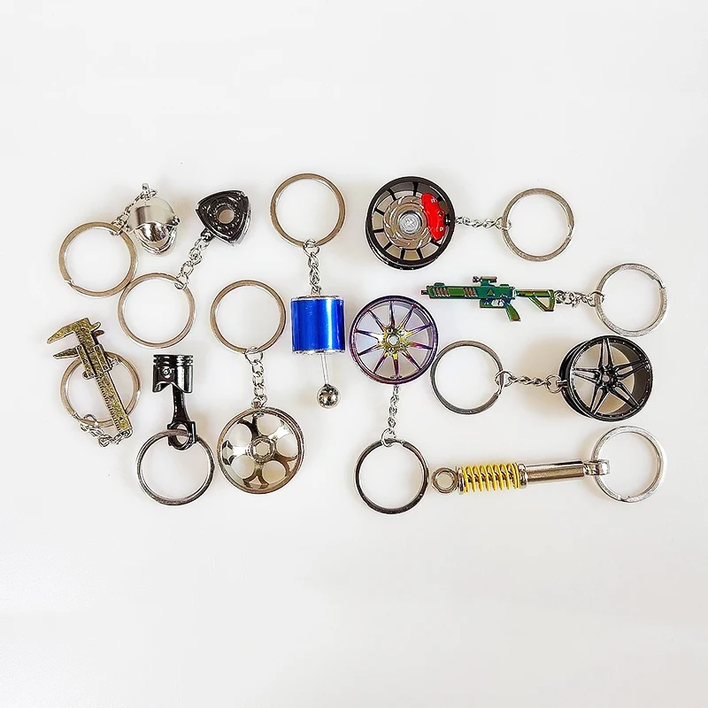 Car transmission model metal creative parts personalized manual transmission shift lever keychain