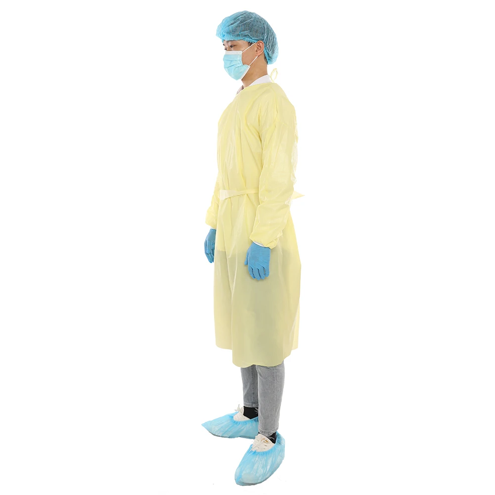 Medical ASTM Level 1disposable isolation gown plastic gown ppe waterproof disposable gowns clinic uniform medical suppliers CE