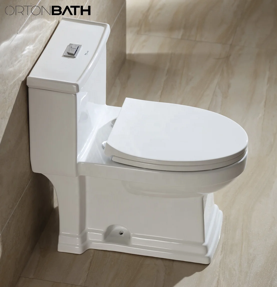 ORTONBATH North America UPC  MISO test Ceramic Toilet Sanitary Wares Water Closet Wc Commode Set Siphonic one Piece Toilet
