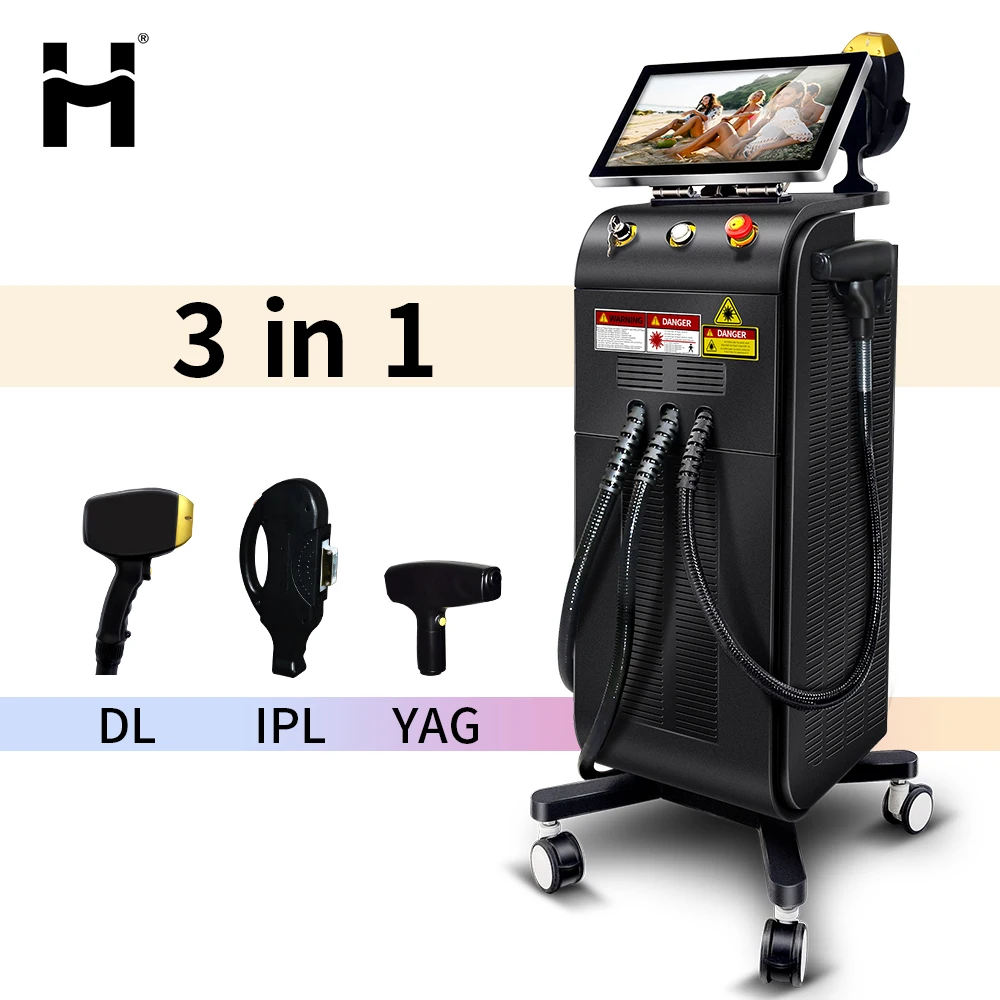 Laser hair removal and ipl machine professional laser hair and tattoo removal machine with cooler