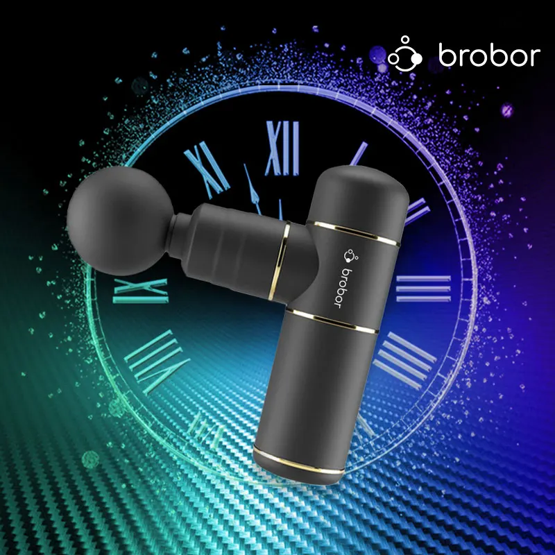 Brobor New Protable Handheld Deep Tssue Vibration Cell Phone Sized Mini Massage Gun