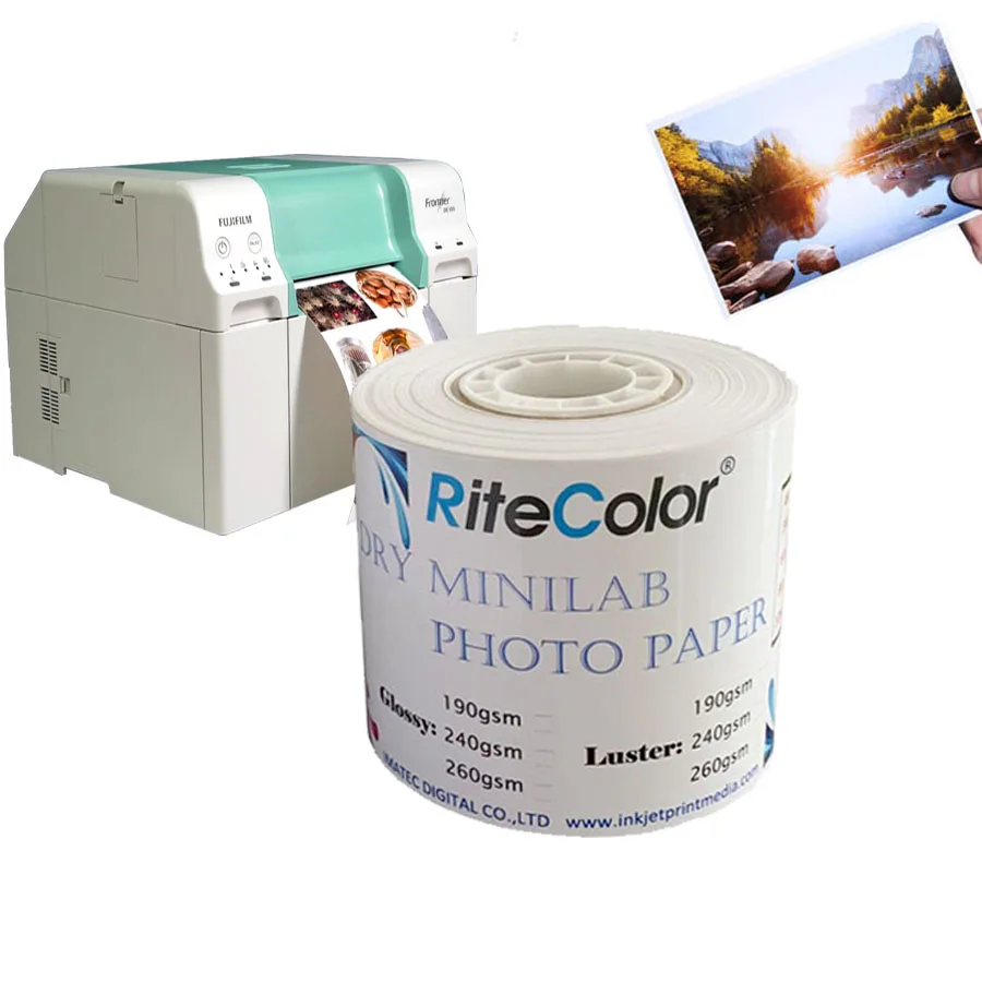 Ink cartridge, print head, maintenance and photo paper consumable for Fujifilm DX100