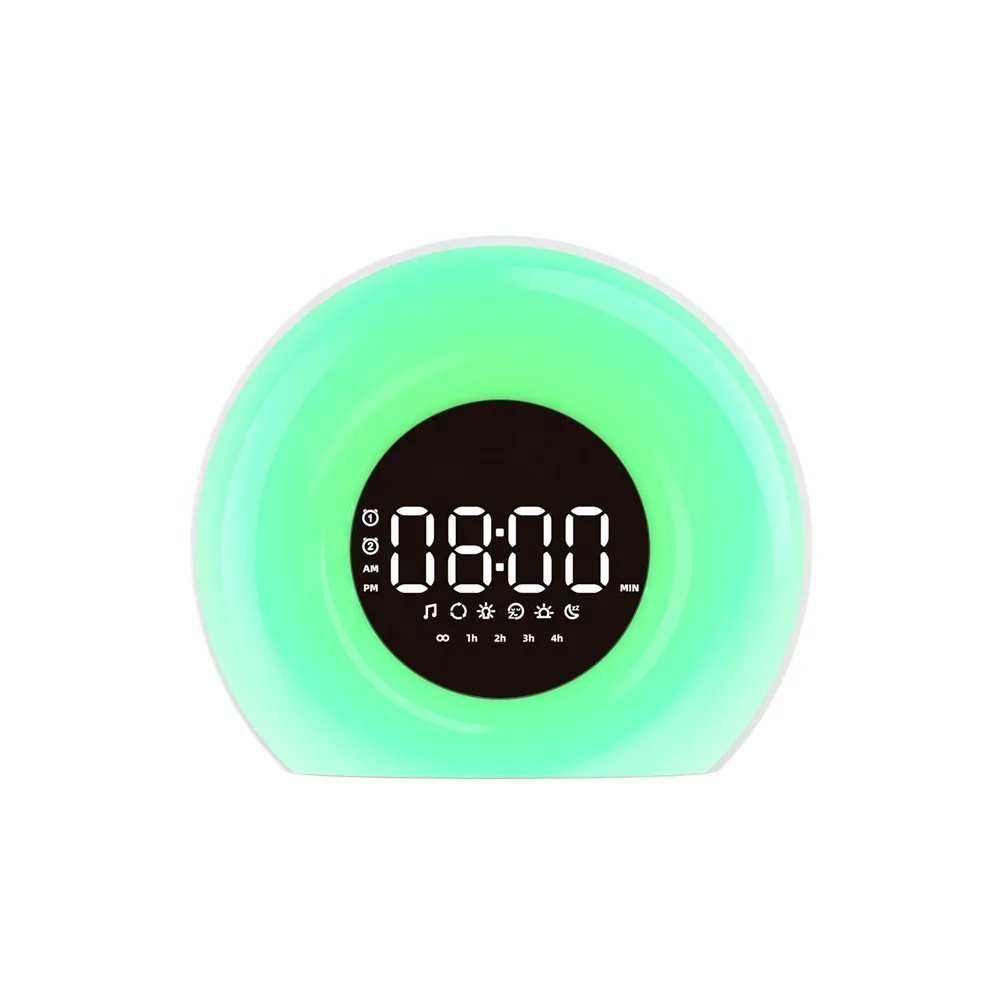 Factory Supply Sleep Aid Rising Sun Alarm Clock With Sunlight Wake-up Light