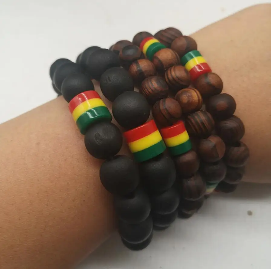 Браслеты с африканскими бусинами Rasta оптом
