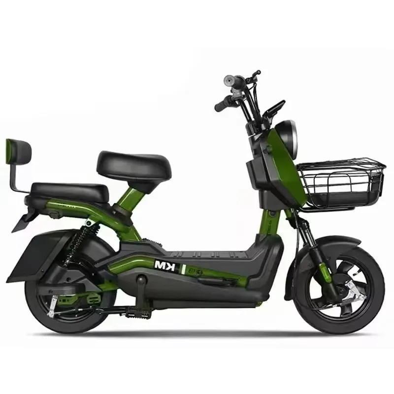 14-Inch Fashion Electric Bicycle with 350W/500W Power Factory Wholesale 48V Electric Scooter Steel Frame Rear Hub Motor