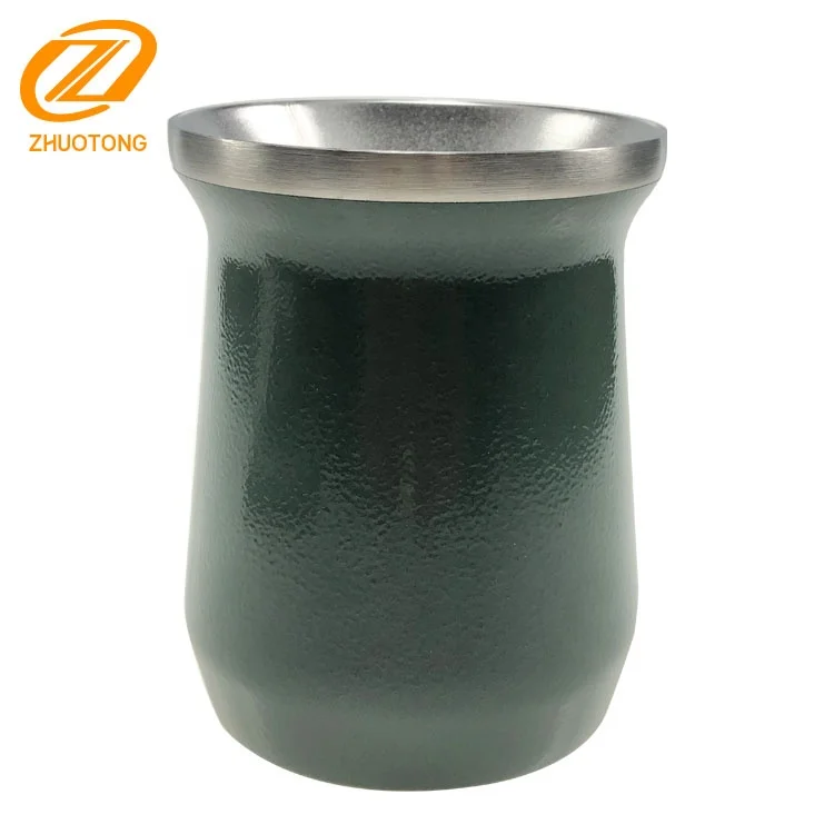 236ml Stanley double wall stainless steel green & black vacuum insulated mate tumbler