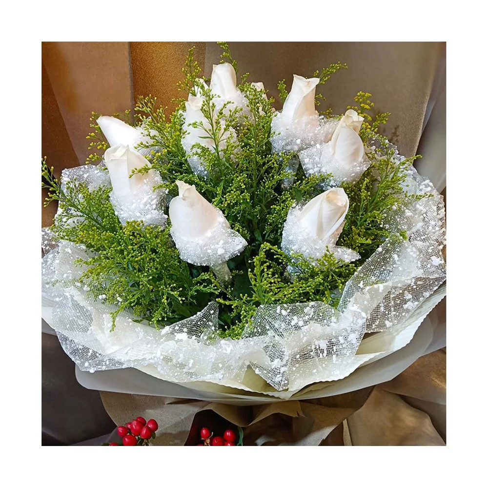 Festival Packing Korean style flower packaging store DIY materials snow dot yarn, mesh spray dot dry yarn