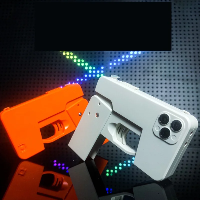 Unisex Foldable Toy Gun Phone SD Mini Soft Water Bullets for Shooting & Playing Safety Features Fun Folding Model Pistols