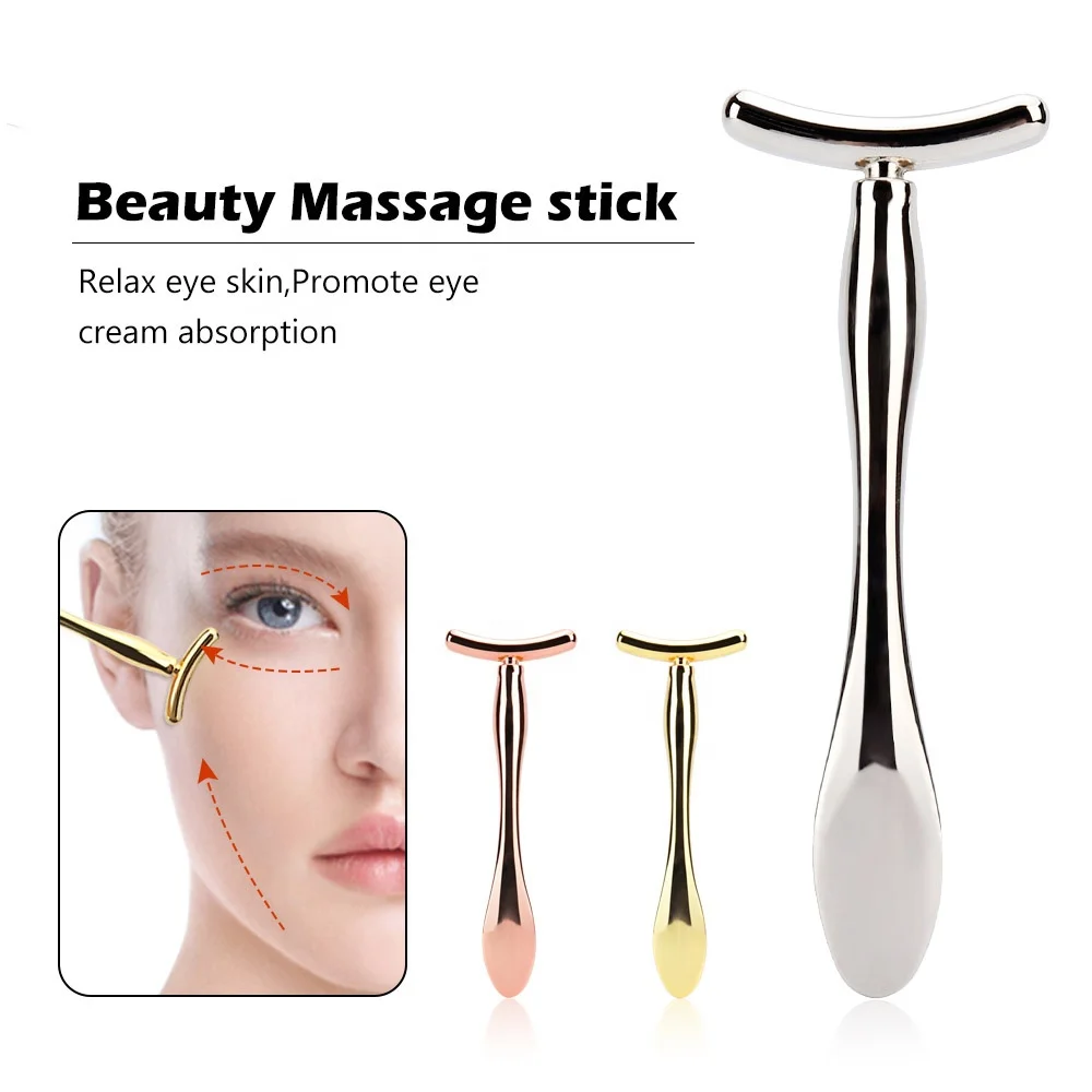 Eye Cream Mixing Spatula Scoop Face Lift Anti Wrinkle Eye Massager Stick Alloy Metal Facial Mask Eye Cream Facial Cream Scoop