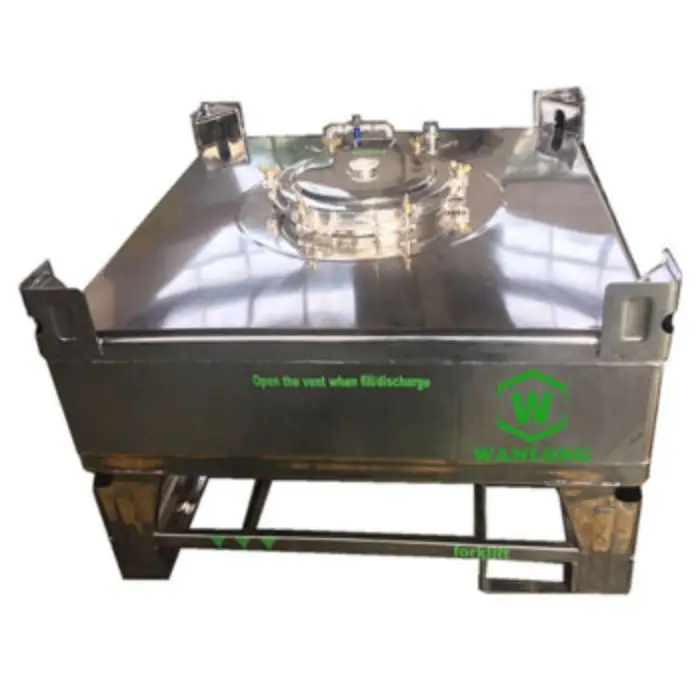 Wanlong special chemical liquid 500liters stainless steel 304 IBC tank 130gallon