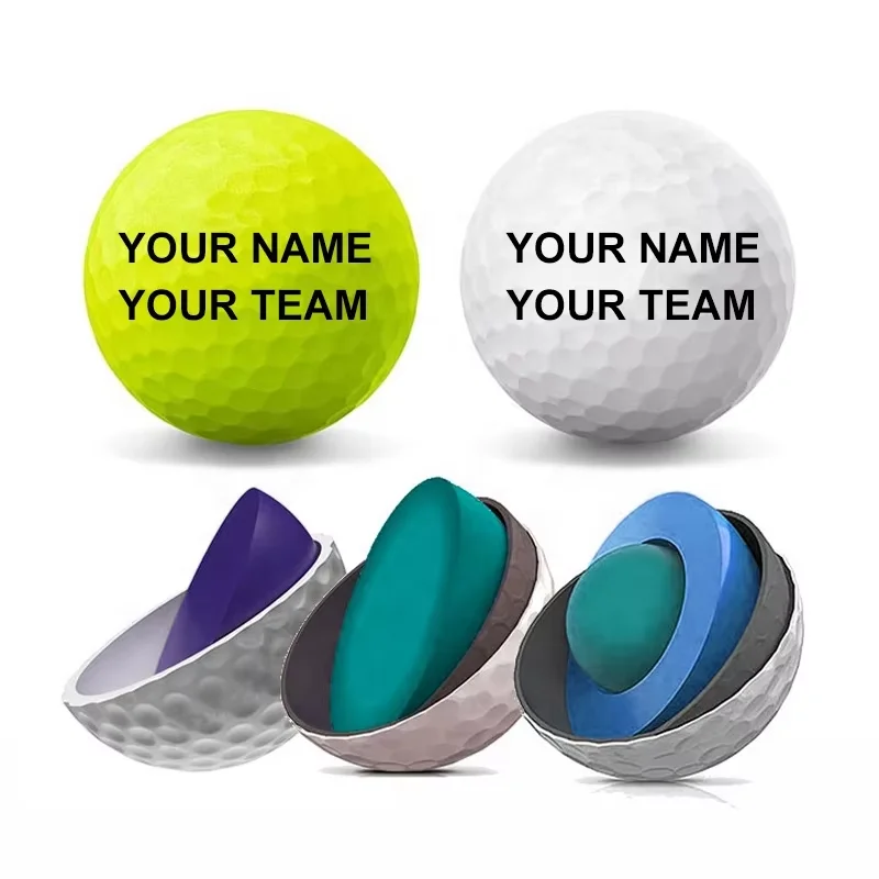 Factory Wholesale Bulk 2 3 4 Layer Piece Range Tour Distance Soft Surlyn Or Urethane Custom Logo Colorful Golf Ball