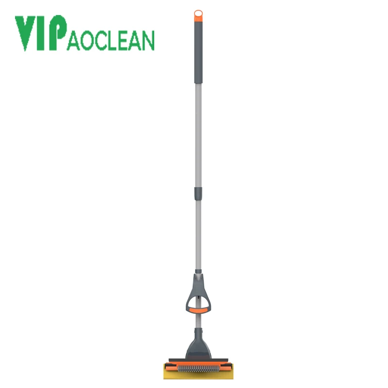 VIPaoclean Squeeze Mop Hands Free Cleaning Telescopic Pole Floor