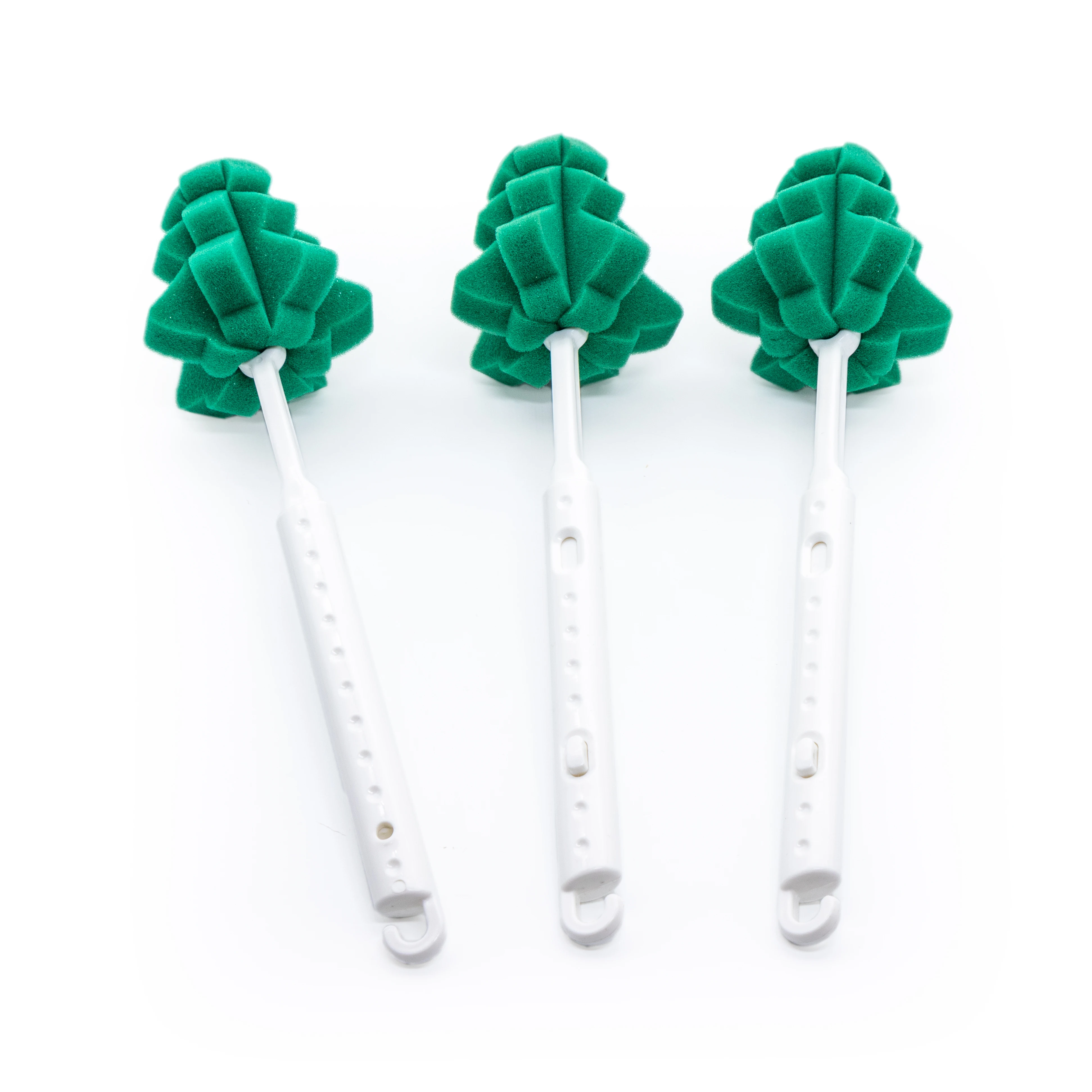 Long Handle Sponge Cup Brush Tree Shape Bottle Kitchen Cleaning Tool Glass Cup Washing Cleaning  Brushes For Christmas