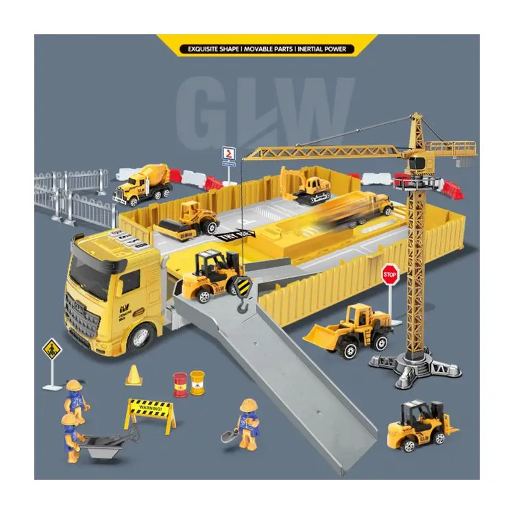 1/55 Scale Professional Diecast Metal Rock Breaker Drill Excavator Static Model Toy