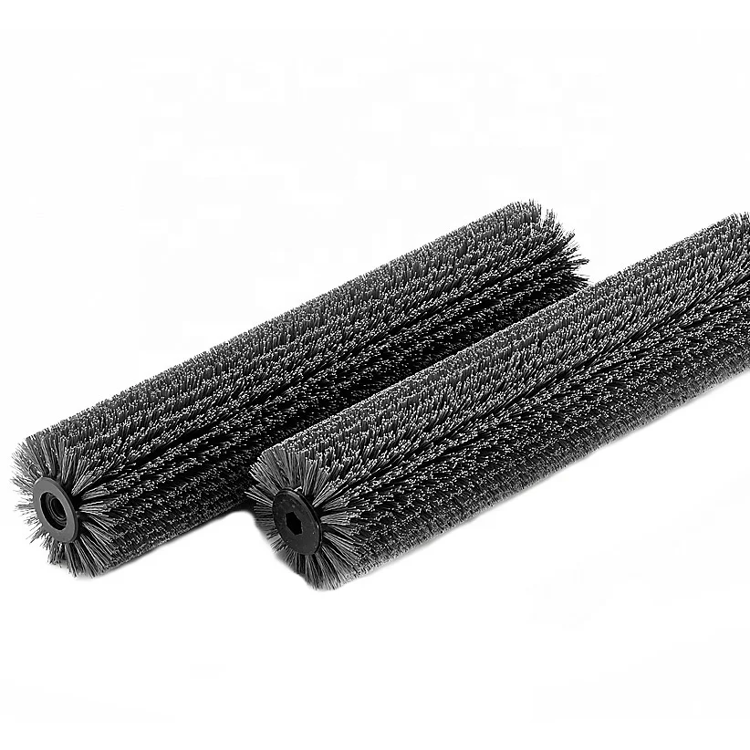Custom Industrial Brass Wire Steel Wire Spiral Roller Brush and Nylon Cleaning Cylinder Brush