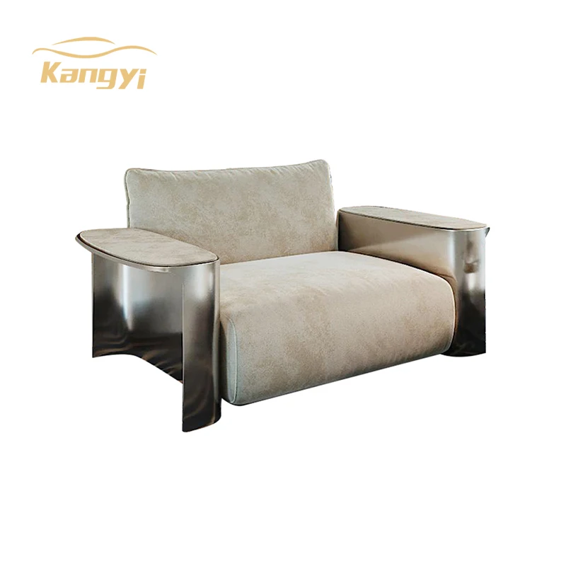 Living room sofa set furniture luxury nubuck cow leather leisure sofas I shape couches sofa with armrest