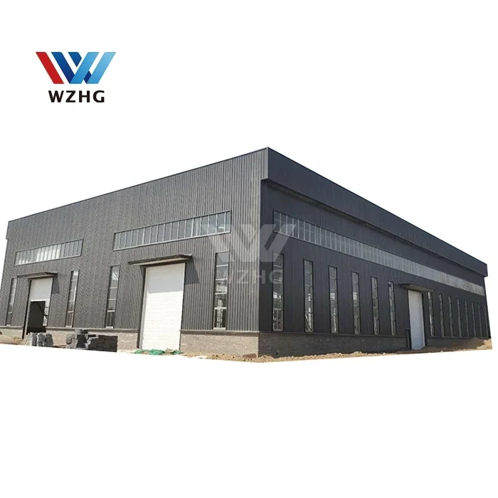Large span heavy steel structure prefabricated workshop house building construction