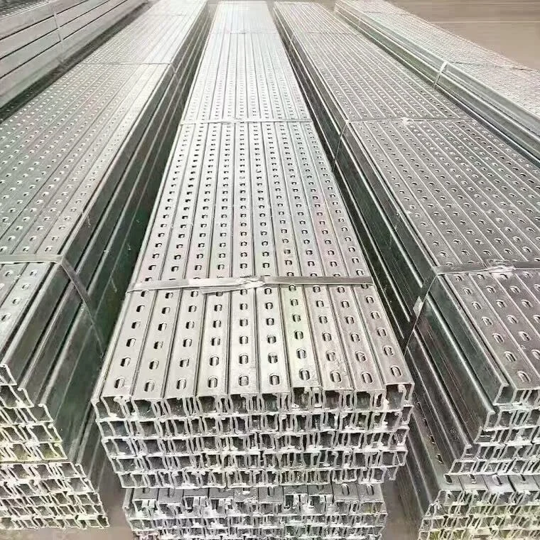 41mm SLOT unistrut strut channel styles c channel steel galvanized price  per ton