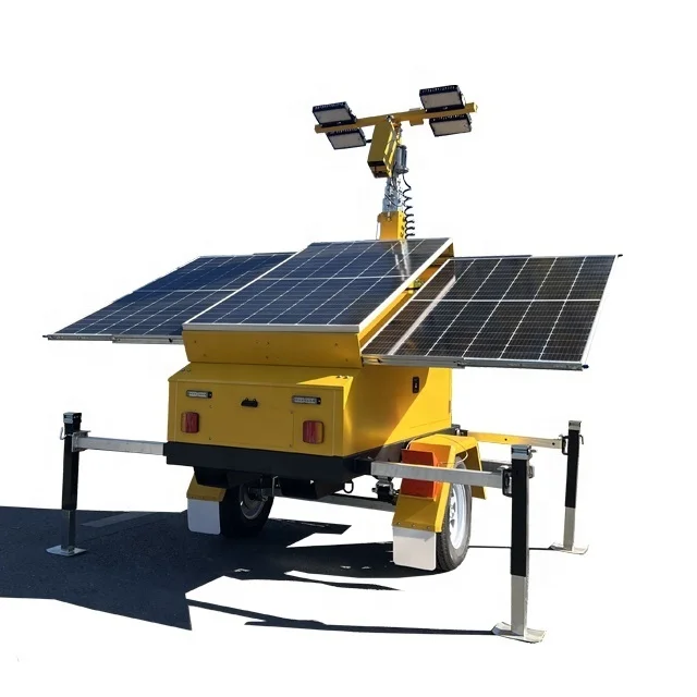 400-1000W Hybrid lithium battery  SOLAR LIGHT TOWER diesel or gasoline generator backup power