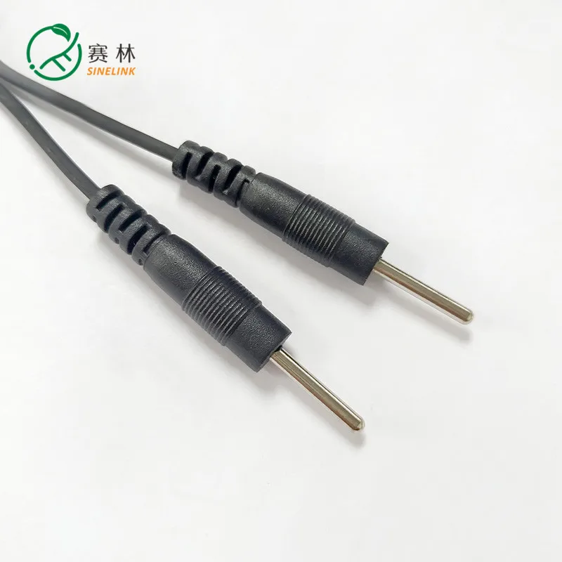 2.35mm Plug Lead Wire Electrode plug to Ear Clip Stimulator lead Cable