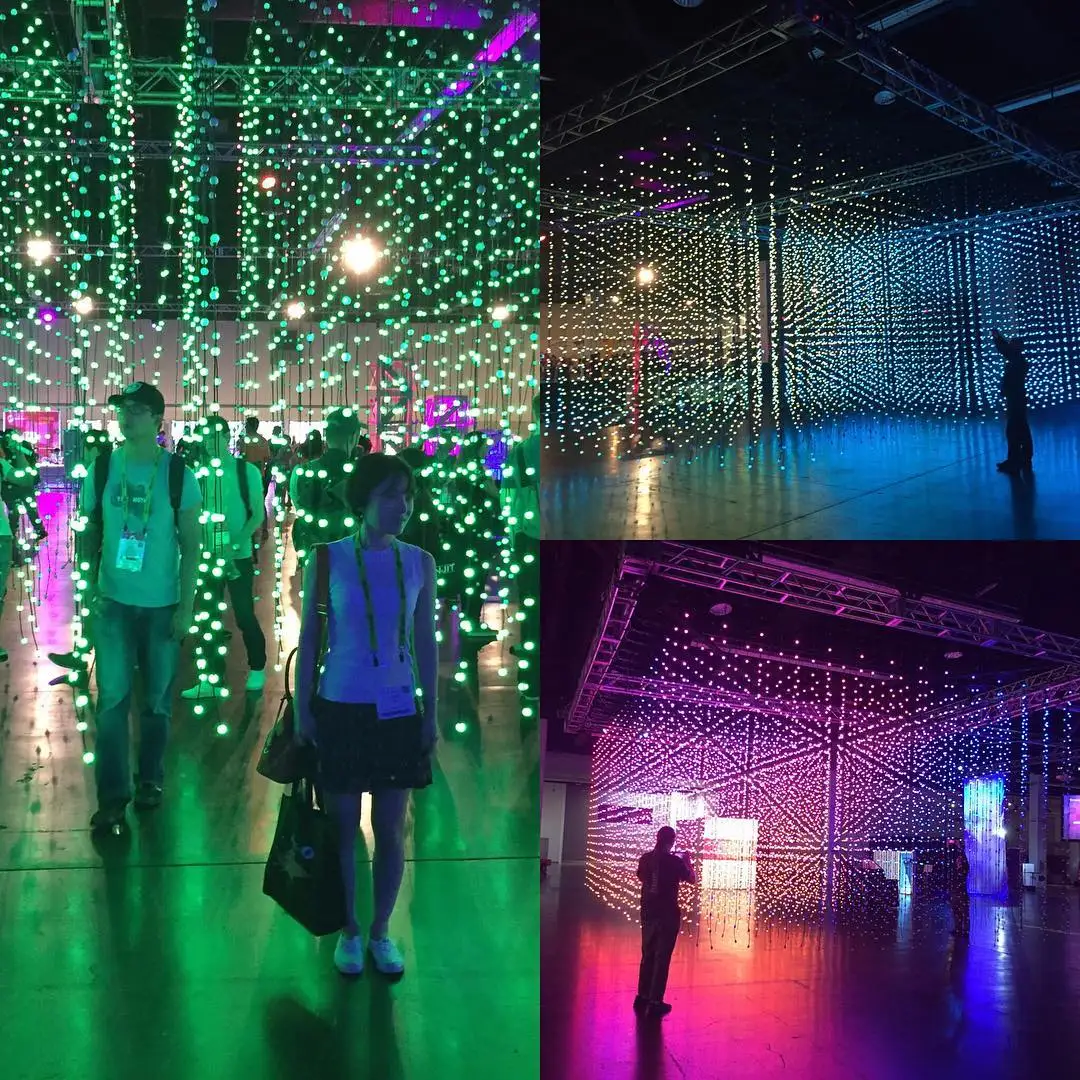 360 Degree Dmx Led Ball Curtain Matrix Software 24v Dmx 40/50mm 3d Clear/milky RGB Pixel point Light Body PVC