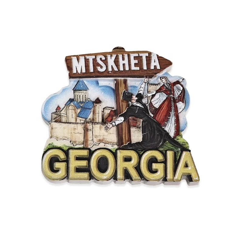 Custom Promotional 3D Polyresin Resin Fridge Magnet Customized Country City Resin Refrigerator Magnet Tourist Souvenir