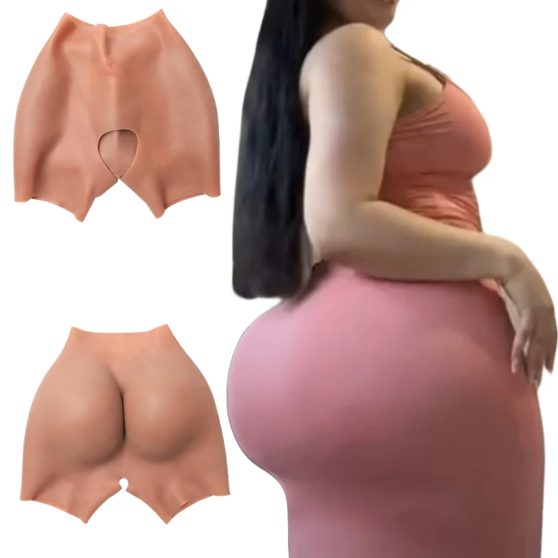 Woman Underwear Buttock And Hips High Quality Silicone Female Bum Open Crotch Panties Fake Butt Silicone Buttock Pants
