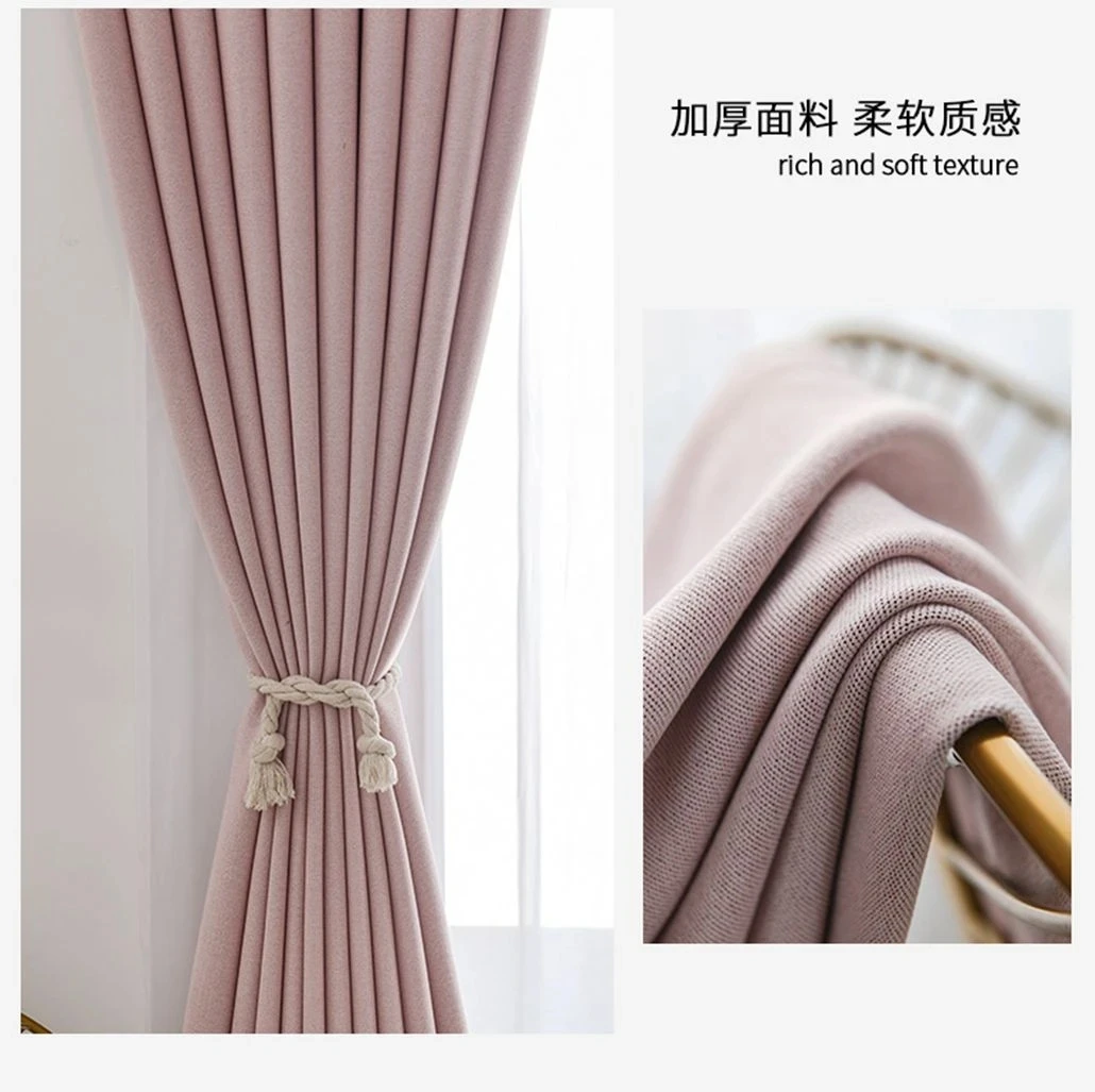 Factory supply two sides linen style hotel 99% blackout shades curtain fabrics