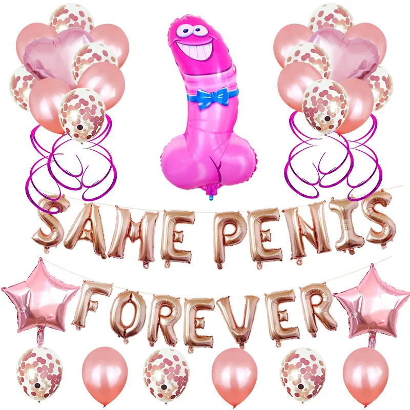 Penis Forever Balloon Set Bride to be Latex Balloons Bachelorette Party Supplies Bridal Shower Wedding bachelore Penis Balloons