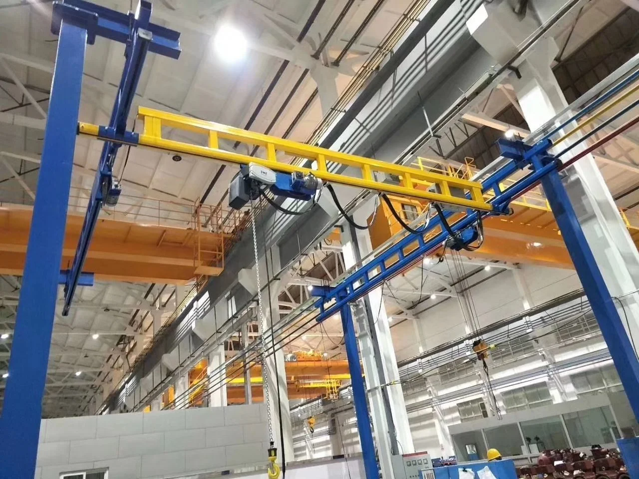 Good Quality Pendent Control 1 Ton 2 Ton 3 Ton Suspension Light Freestanding Bridge Crane Overhead Rail System