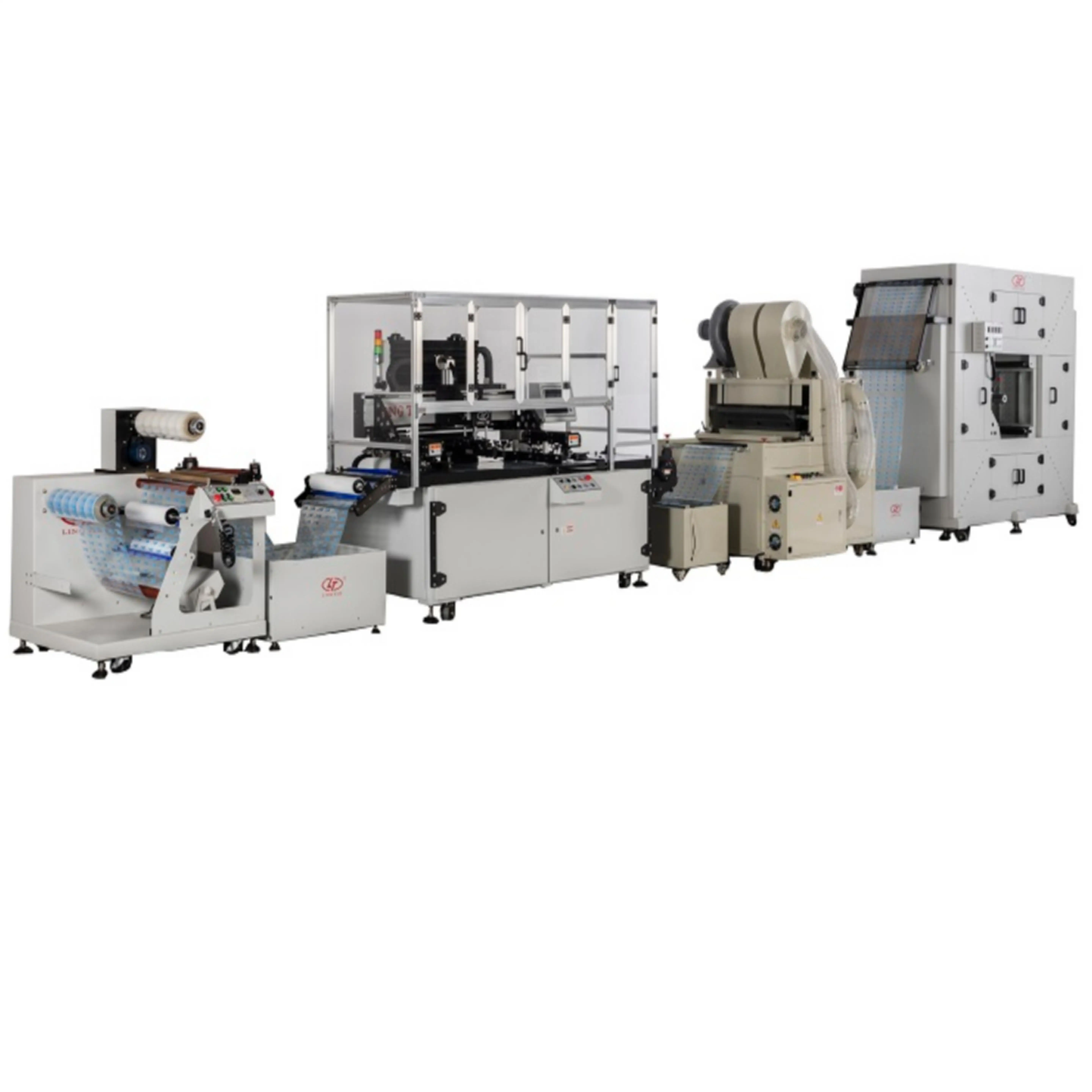 Fully Automatic Roll to Roll Heat Transfer Label Screen Printing Machine