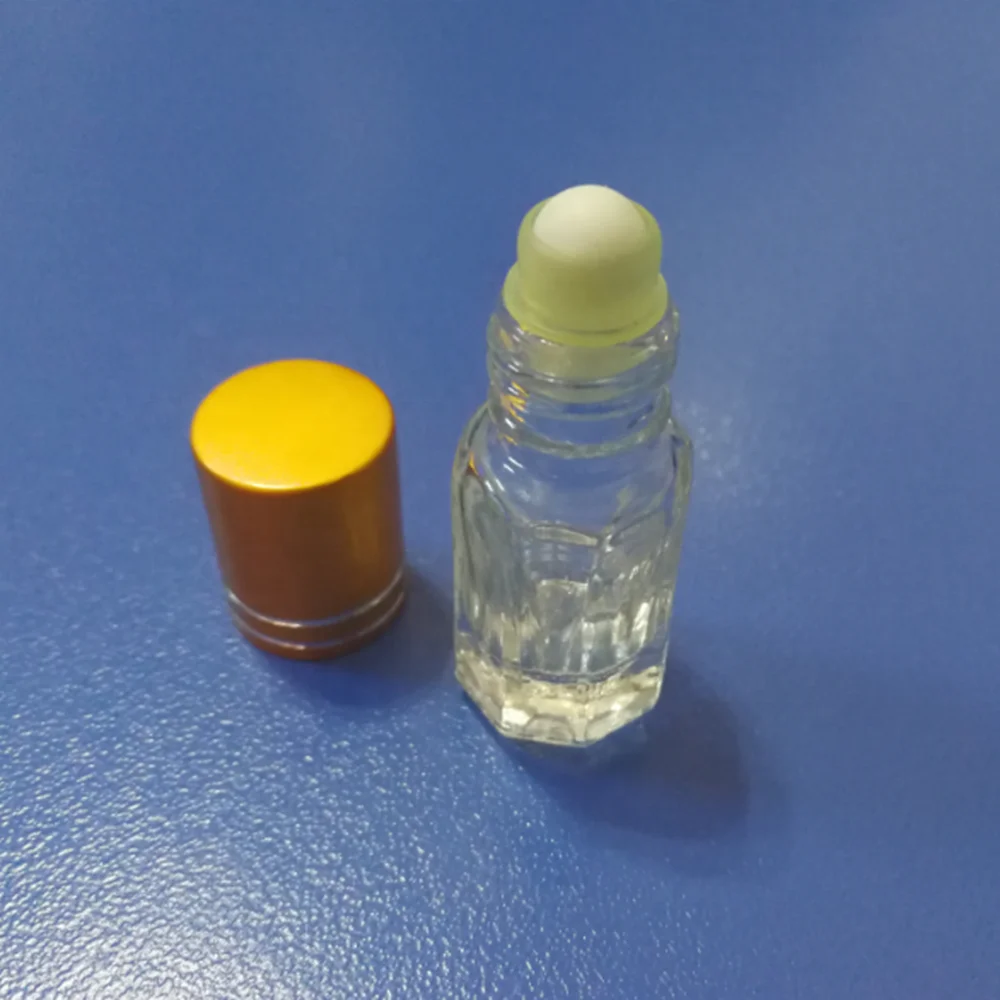 10ml blue amber clear frosted roll on glass bottle