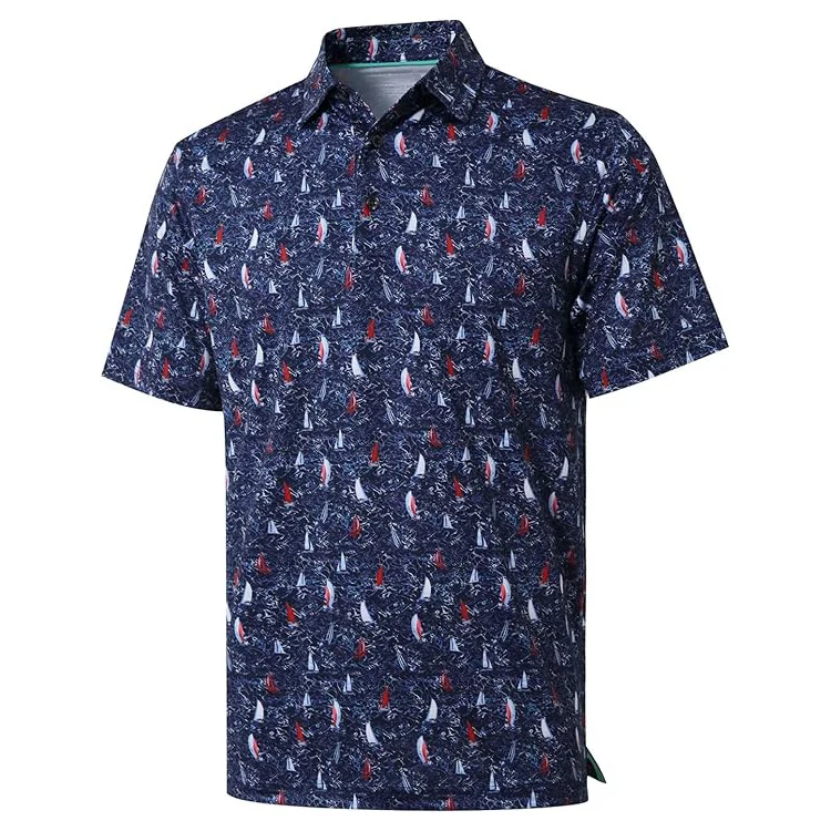 Sports golf clothing Fashion and leisure pattern  polo shirt  sublimation camouflage Polo shirts wholesale custom logo men