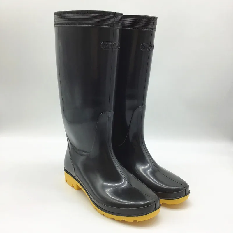 Wholesale very cheap oil acid resistant anti slip waterproof safety PVC rain boots for work