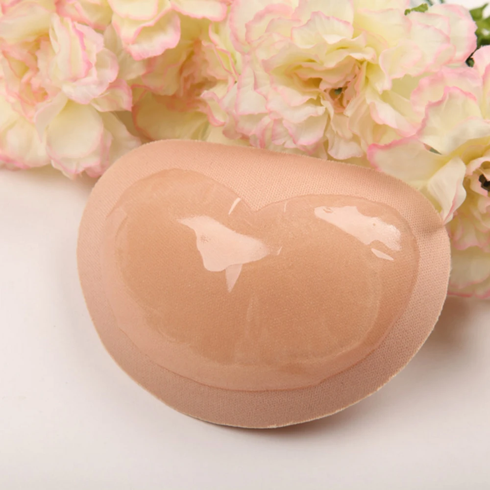 Mei Xiao Ti Adhesive Bra Pad Increase breast size Insert Reusable Silicone Bra Sticky Nude Pad