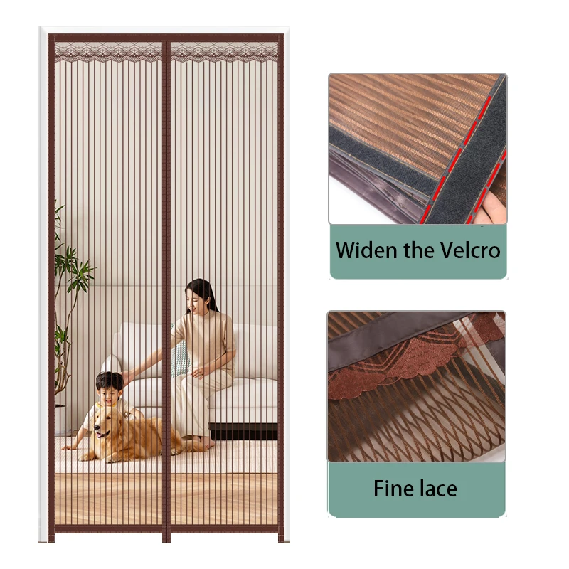 Premium quality Best Price Bedroom Magnetic Door Curtain New style black magnetic mosquito net anti mosquitoes in summer