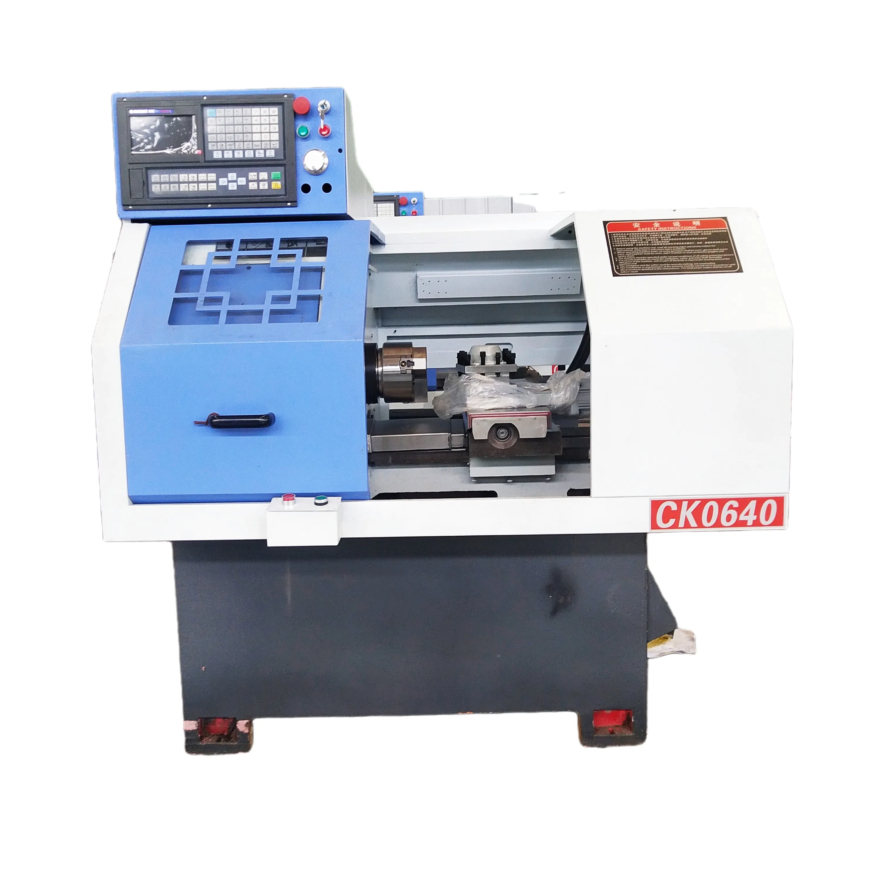 small auto feed cnc programable metal lathe