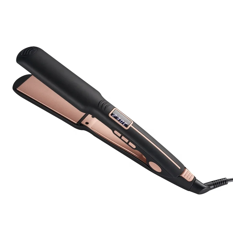 Factory Multifunction LCD Hair Straightener Flat Iron Ceramic Corn Splint Hot Plate Salon Tool Infrared Hair Curler Portable