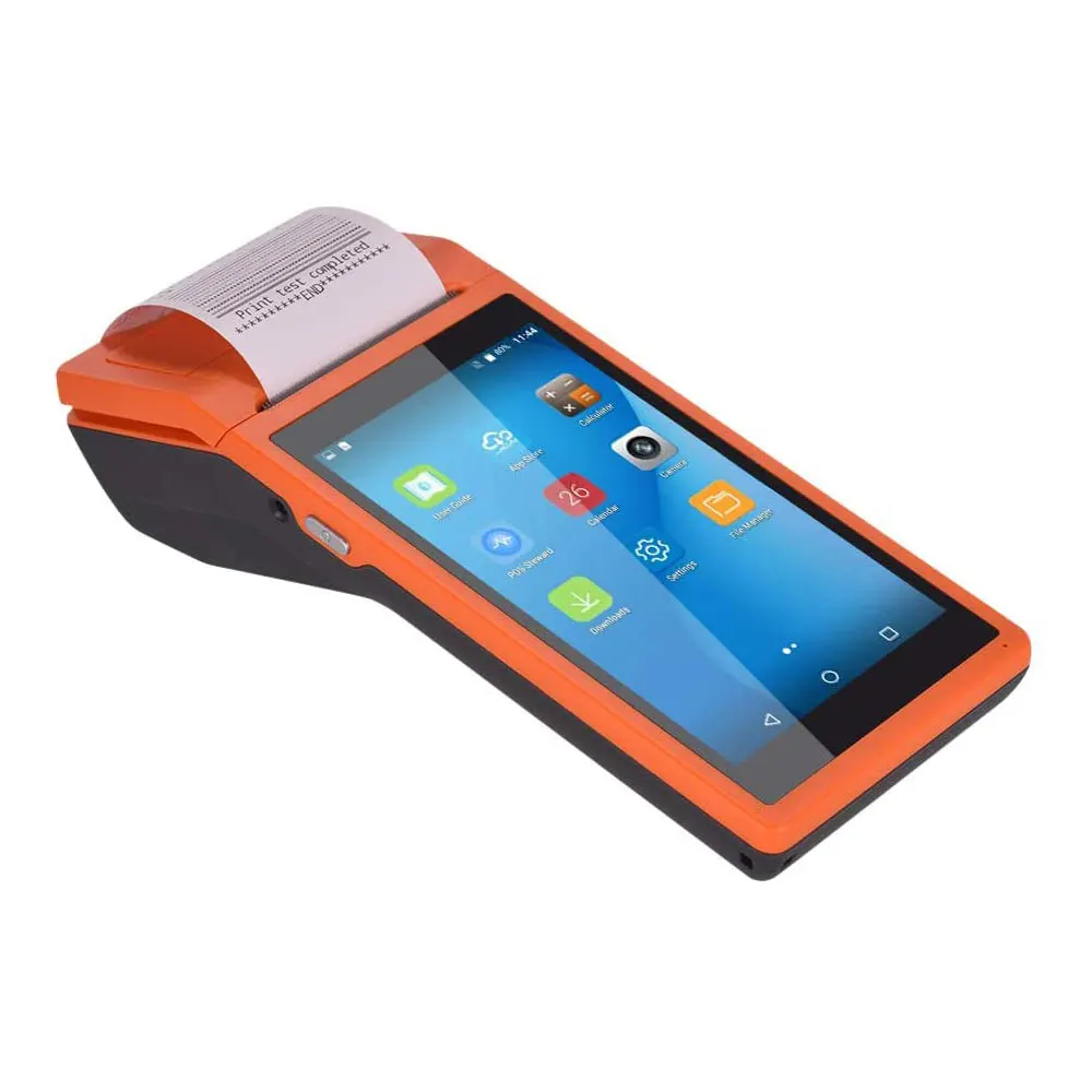 P58-Q5 portable handheld android pos terminal with printer android pos terminal machine with Barcode scanner