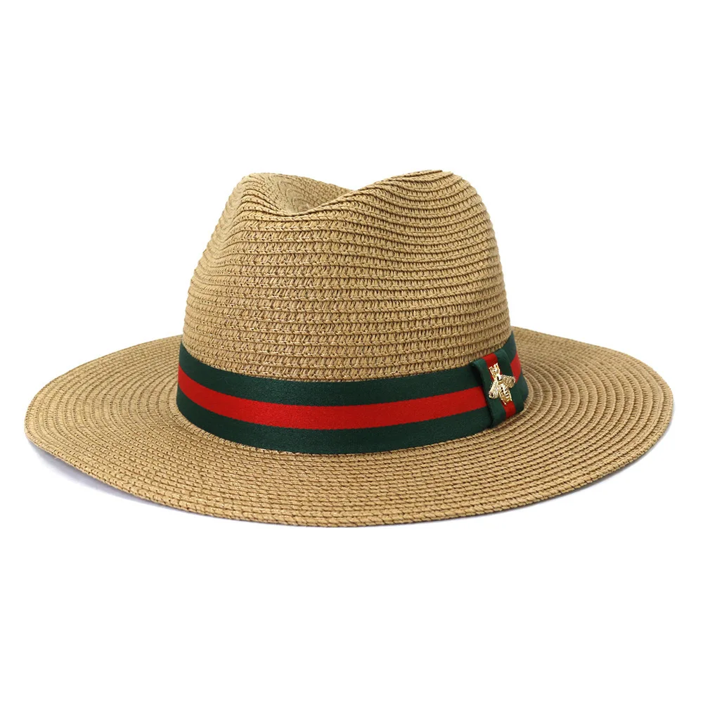 
24 Colors Summer Fishing Fedora Straw Hat Women Wide Brim Roll up Hat Fedora Beach Sun Straw Panama Hat 